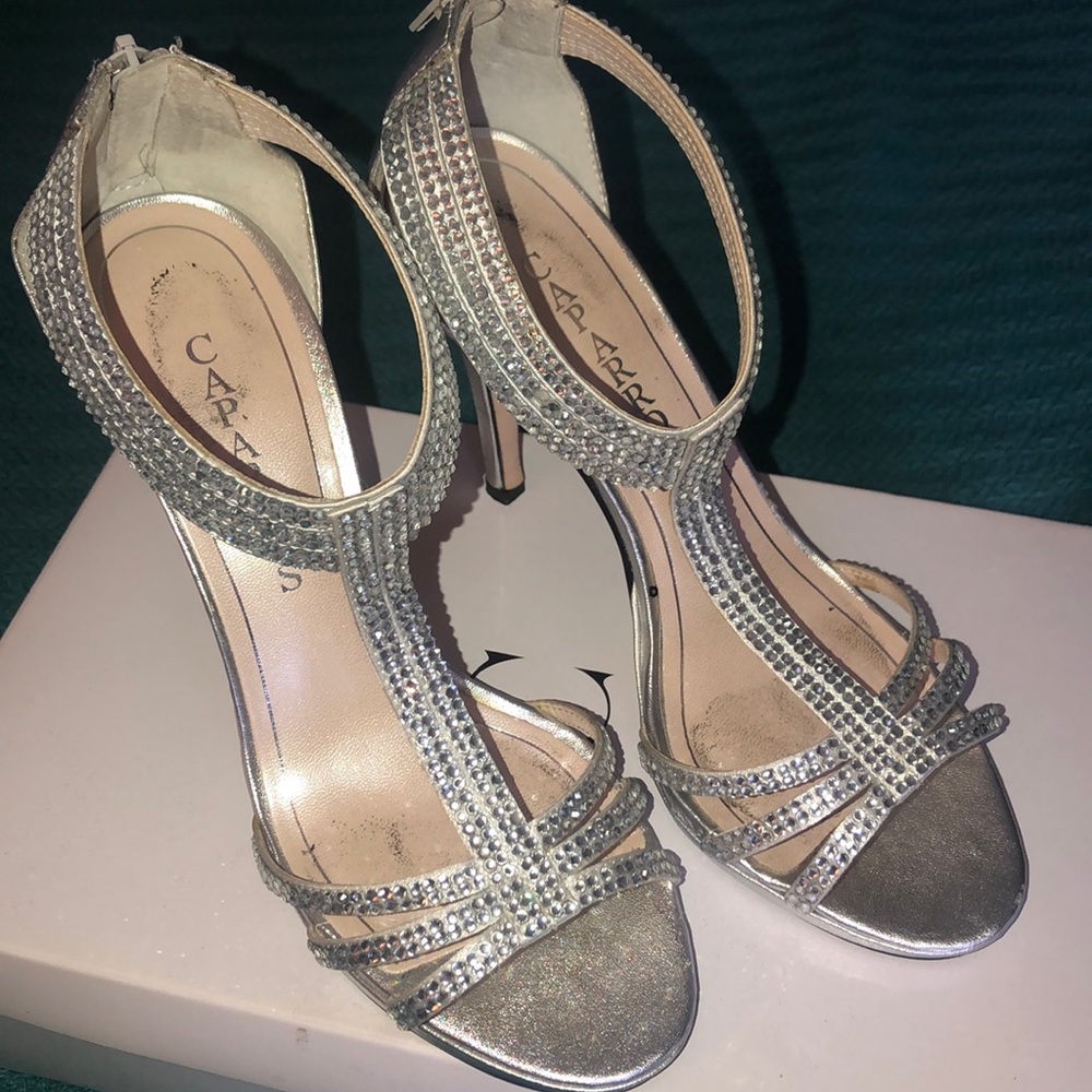 Silver Rhinestone Heels